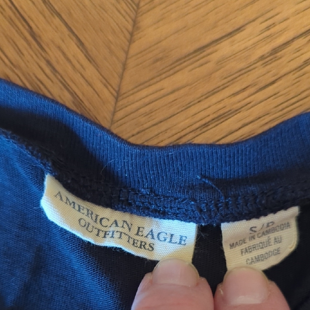Y2K American Eagle Multicolor Patchwork Lettering… - image 2